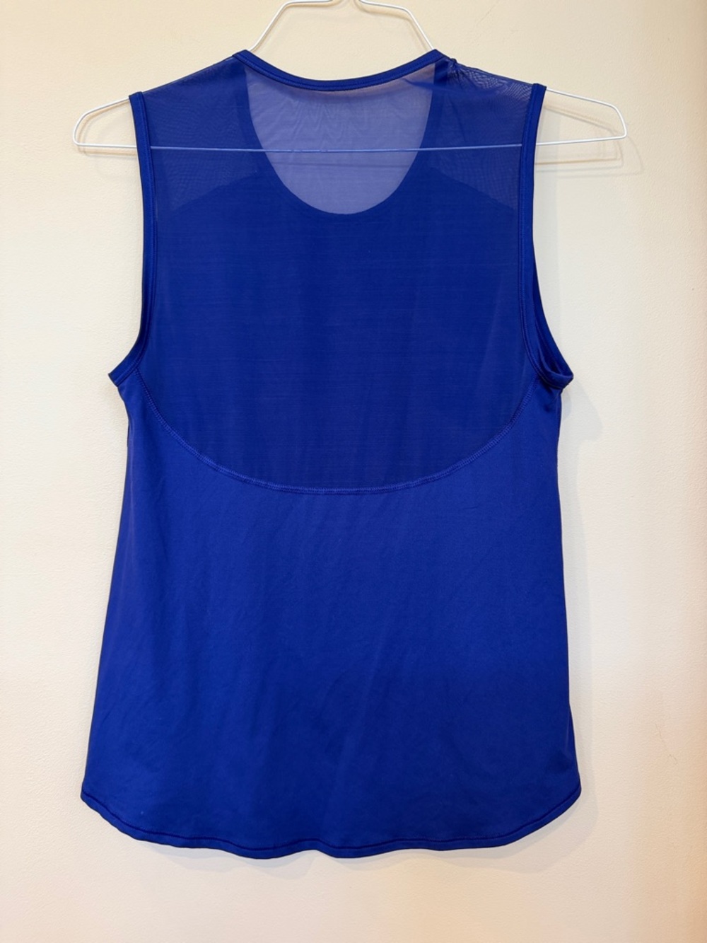 Classic Sleeveless Mesh-Back Tank Top - Cobalt Blue